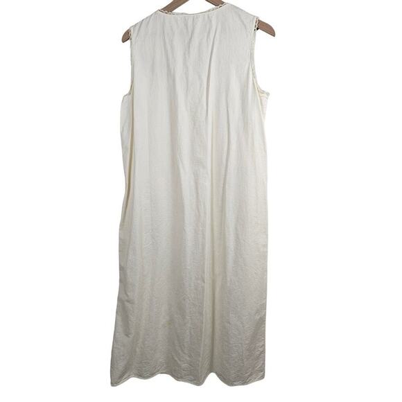 Amelia's Collection Victorian Sleeveless Nightgown M Ivory Brocade Romantic - Picture 7 of 9